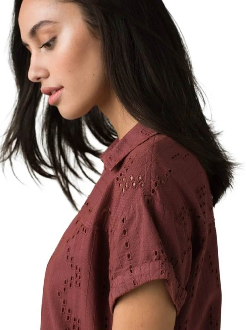 Prana Ladyland Eyelet Dress in Vino Small - Picture 3 of 11